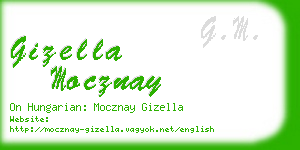 gizella mocznay business card